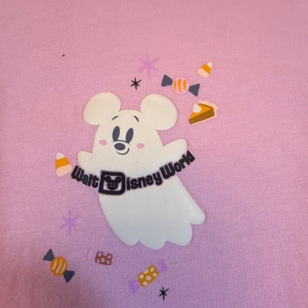 Disney World Halloween Pink Mickey Minnie Ghost T-Shirt XL Fa-Boo-Lous 2243 - Picture 3 of 7